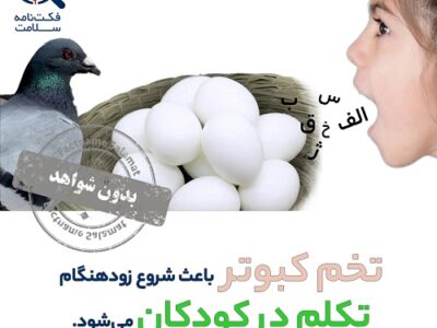 راستی‌آزمایی: مصرف تخم کبوتر باعث شروع زودهنگام تکلم در کودکان می‌شود.